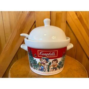 Vintage 1993 Campbell’s Soup Tureen w/Lid & Ladle Campbell Kids Westwood INTL (7